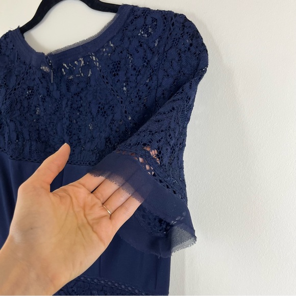 Rebecca Taylor Navy Lace Sheath Dress - Picture 10 of 16
